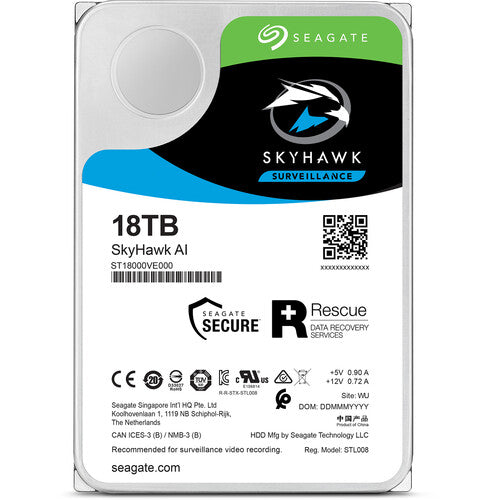 Seagate 18TB SkyHawk AI 7200 rpm SATA III 3.5" Vigilancia HDD