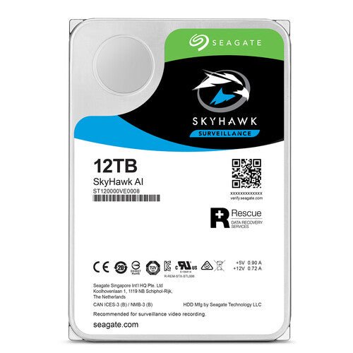 Seagate 12TB SkyHawk AI 7200 rpm SATA III 3.5" Vigilancia HDD