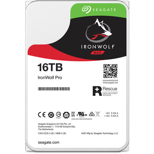 Seagate 16TB IronWolf Pro 7200 rpm SATA III 3.5" NAS HDD (CMR)