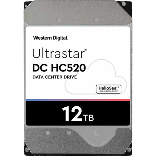 WD 12TB Ultrastar DC HC520 7200 rpm SATA III 3.5" Data Center HDD (ISE Security, 512e Formatting)