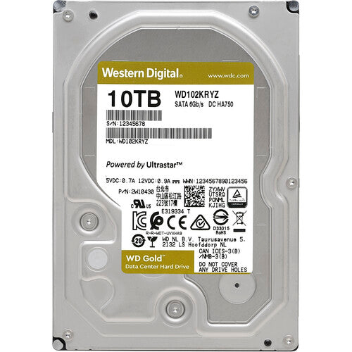 WD 10TB Gold 7200 rpm SATA III 3.5" Enterprise HDD