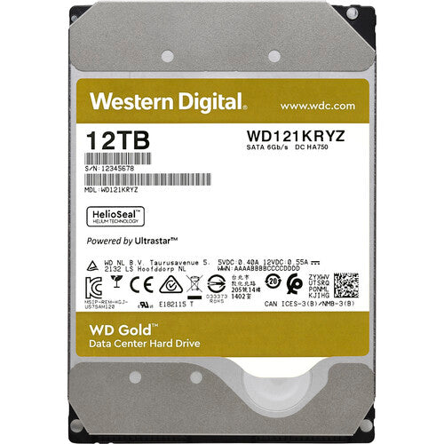 WD 12TB Gold 7200 rpm SATA III 3.5" Enterprise HDD