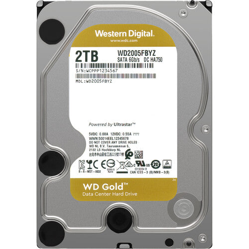 WD 2TB Gold 7200 rpm SATA III 3.5" Enterprise HDD