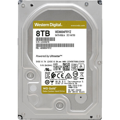 WD 8TB Gold 7200 rpm SATA III 3.5" Enterprise HDD