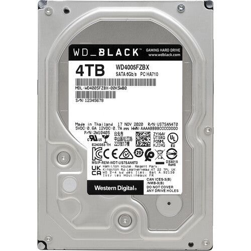 WD 4TB WD_BLACK 7200 rpm SATA III 3.5" Gaming HDD