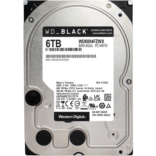 WD 6TB WD_BLACK 7200 rpm SATA III 3.5" Gaming HDD