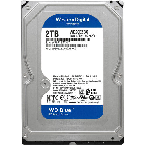 WD 2TB Blue 7200 SATA III 3.5" HDD