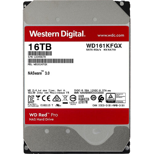 WD 16TB Red Pro 7200 rpm SATA III 3.5" NAS HDD