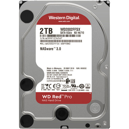 WD 2TB Red Pro 7200 rpm SATA III 3.5" NAS HDD