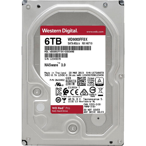 WD 6TB Red Pro 7200 rpm SATA III 3.5" NAS HDD