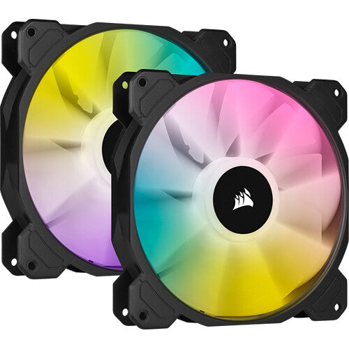 Corsair ICUE SP140 RGB Elite Performance 140 mm PWM Dual Kit Con Lighting Node Core