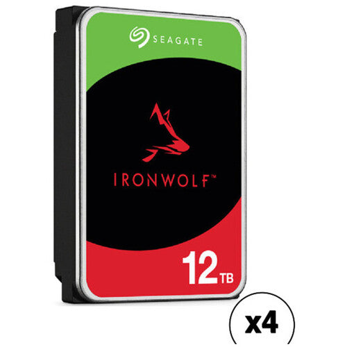 Seagate 12tb Ironwolf 3.5 "NAS Drive (paquete de 4)