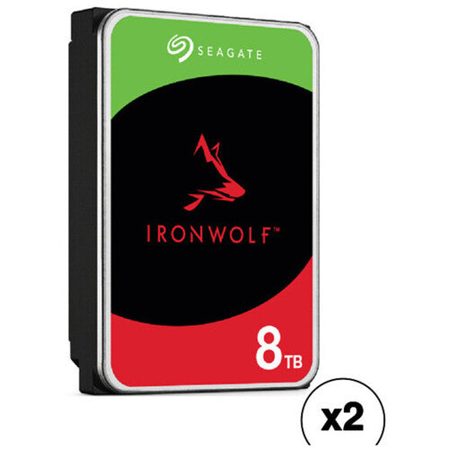 Seagate 8tb Ironwolf 7200 RPM SATA III 3.5 "NAS HDD (OEM, 2 paquete)