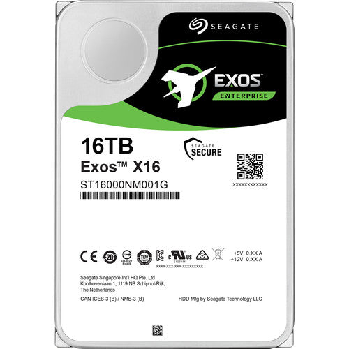 Seagate 16TB exos X16 7200 RPM SATA III 3.5 "HDD