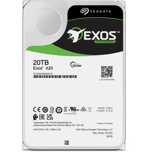 Seagate 20TB exos X20 7200 RPM SATA III 6 GB/S 3.5 "HDD (OEM)