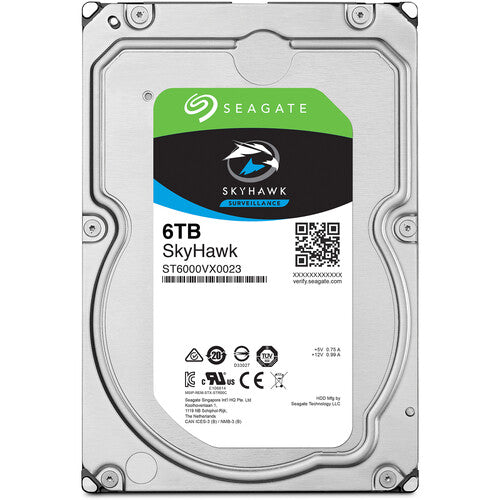 Seagate 6tb Skyhawk Vigilancia SATA III 3.5 "(Embalaje OEM)